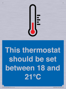 This thermostat should be set between 18 and 21°C